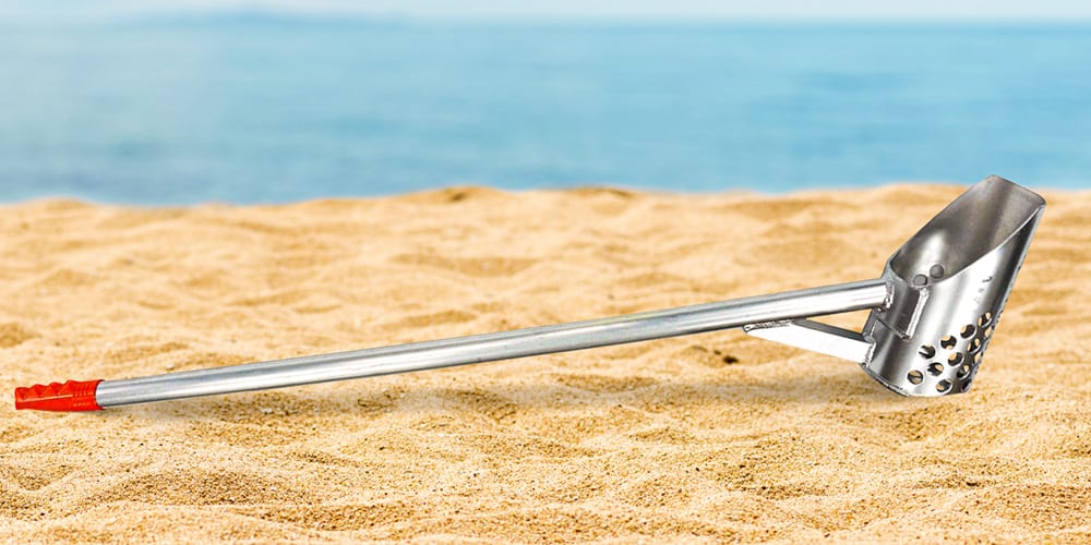 Beach Sand Scoop with handle Metal Detecting Tool Stainless Steel Detector O1B1 